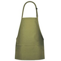 F10 Designer Sage Bib Apron W/ 3 Pockets & Slider Adjustment